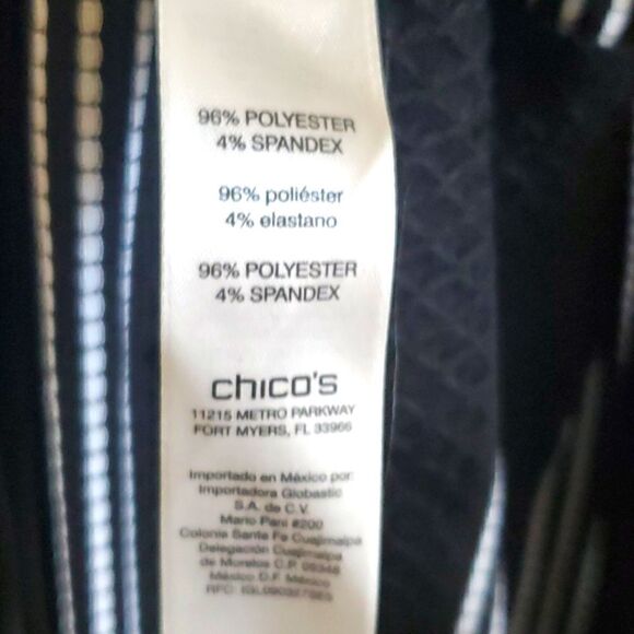 CHICO'S Striped Sheath Dress - Size 1 - Picture 7 of 7